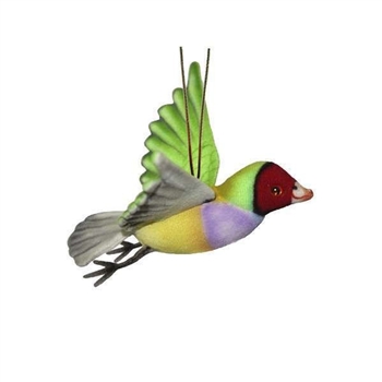 Handcrafted 8 Inch Lifelike Gouldian Finch Stuffed Animal by Hansa