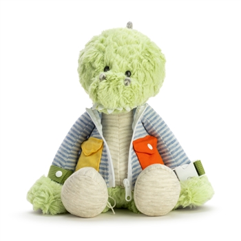 Buckle and Snap Buddies Plush Dinosaur Learning Toy by Demdaco