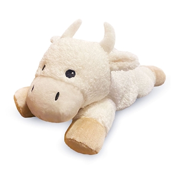 Microwavable Weighted and Scented Cream Buffalo Stuffed Animal by Warmies