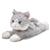 Microwavable Weighted and Scented Laying Gray Cat Stuffed Animal by Warmies