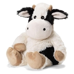 Microwavable Weighted and Scented Black and White Cow Stuffed Animal by Warmies