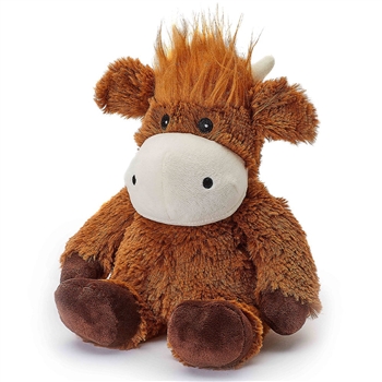 Microwavable Weighted and Scented Brown Cow Stuffed Animal by Warmies