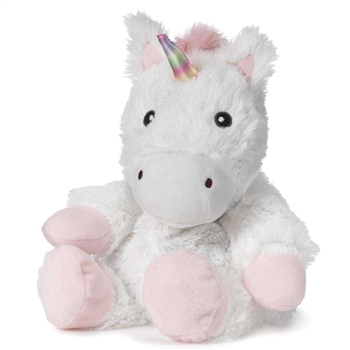 Microwavable Weighted and Scented White Unicorn Stuffed Animal by Warmies