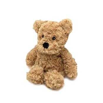 Junior Microwavable Weighted and Scented Curly Brown Bear Stuffed Animal by Warmies