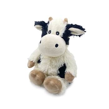 Junior Microwavable Weighted and Scented Black and White Cow Stuffed Animal by Warmies