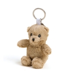 Curly Brown Bear Stuffed Animal Keyring by Warmies