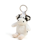 Black and White Cow Stuffed Animal Keyring by Warmies
