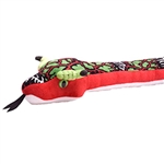 Dragonbone Print 54 Inch Plush Red Snake by Wild Republic