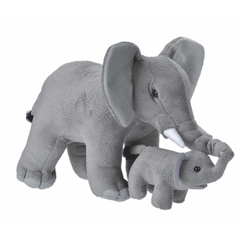 Mom and Baby Elephant Stuffed Animals by Wild Republic
