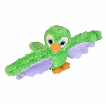 Huggers Green Parrot Stuffed Animal Slap Bracelet by Wild Republic