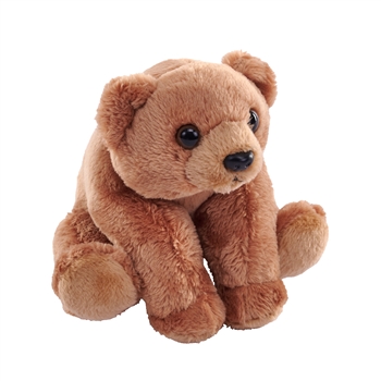 Pocketkins Eco-Friendly Small Plush Grizzly Bear by Wild Republic