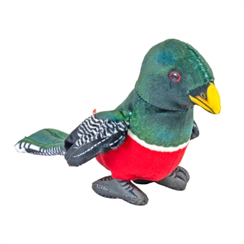 Eco-Friendly Rainforest 4.5 Inch Plush Collared Trogon Bird by Wild Republic