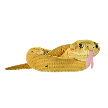 Eco-Friendly Rainforest 54 Inch Plush Yellow Eyelash Viper Snake by Wild Republic