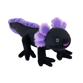 Stuffed Black Axolotl Mini Cuddlekin by Wild Republic