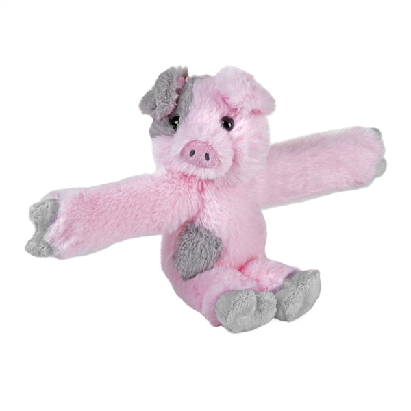 Huggers Spotted Pig Stuffed Animal Slap Bracelet | Wild Republic