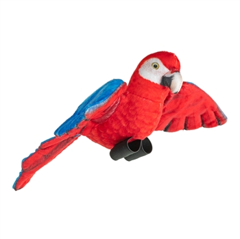 Eco-Friendly Rainforest 4.5 Inch Flying Plush Scarlet Macaw by Wild Republic