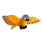 Eco-Friendly Rainforest 4.5 Inch Flying Plush Blue and Yellow Macaw by Wild Republic