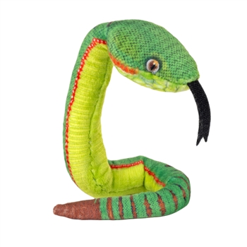 Coilkins Posable Stuffed Sabah Pit Viper Snake by Wild Republic